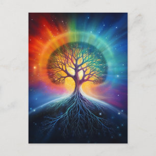 Surreusachtige regenboogboom briefkaart