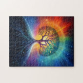 Surreusachtige regenboogboom legpuzzel (Horizontaal)