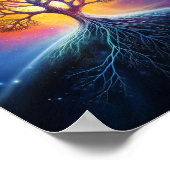 Surreusachtige regenboogboom poster (Hoek)