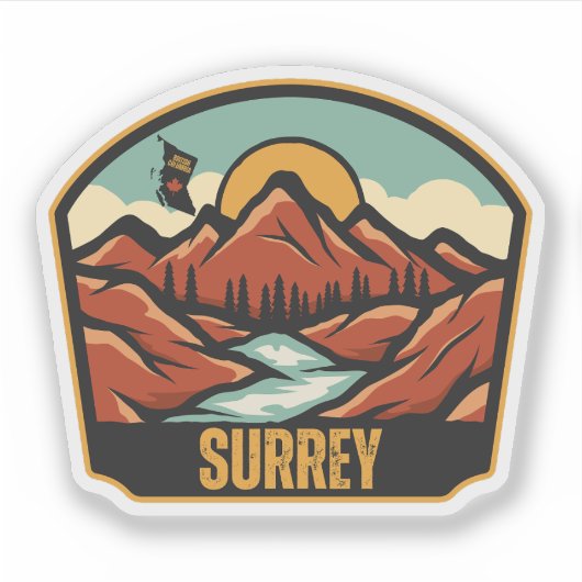 Surrey, British Columbia Sticker (Voorkant)