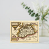 Surrey County Engeland Oude antiquarische atlas ka Briefkaart (Staand voorkant)