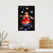  surrogaat melkwegstelsel mooie vrouwelijke collag poster (Keuken)