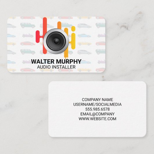 Surround Sound | Audio Speaker Visitekaartje (Voorkant / Achterkant)