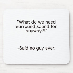 Surround sound: geen man in Black Blue Red Muismat