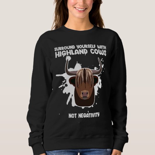 surround yourself with highland cows highland catt trui (Voorkant)