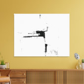 'Surround' Zwart-wit Abstracte kunst Canvas Afdruk (Insitu (Woonkamer))