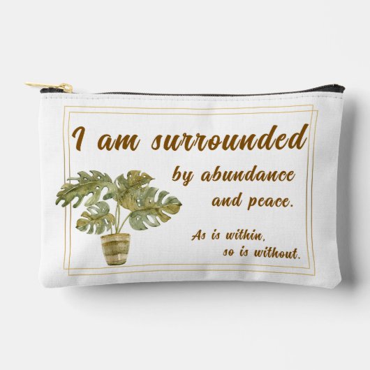 Surrounded by Abundance and Peace Canvas Bag Etui (Voorkant)