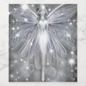 Surrreal antieke geschilderde witte glinsterende f wijn etiket (Enkel label)