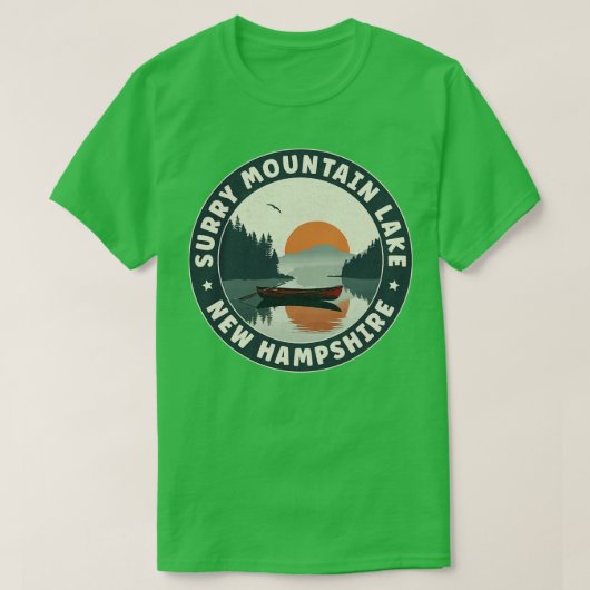 Surry Mountain Lake New Hampshire zonsondergang T-shirt (Design voorkant)