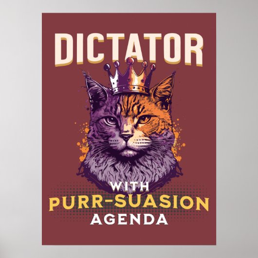 Sursuasion Agenda Grappig kattenontwerp Poster (Voorkant)