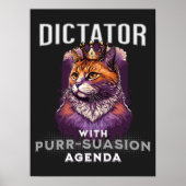 Sursuasion Agenda Grappige Cat Quote Poster (Voorkant)