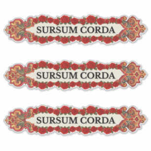 Sursum Corda Vintage Roos Katholiek  Sticker