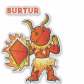 Surtur Noorse mythologie Sticker (Voorkant)