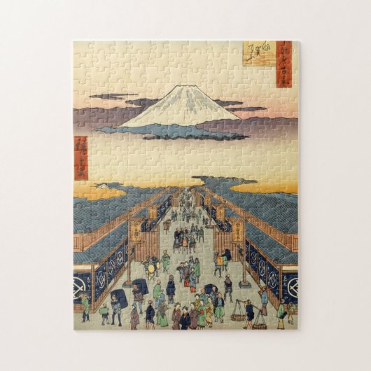 Suruga Street Suruga Cho 1856 Utagawa Hiroshige Legpuzzel (Verticaal)
