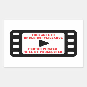 Surveillance Warning Sticker