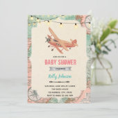 Survelvliegtuig - verjaardagsuitnodiging voor douc kaart (Staand voorkant)