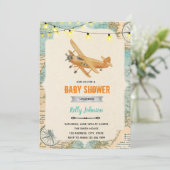 Survelvliegtuig - verjaardagsuitnodiging voor douc kaart (Staand voorkant)