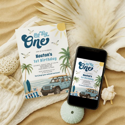 Surven 1e verjaardagsuitnodiging - De Grote Kaart