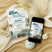 Surven 2e verjaardagsuitnodiging - Twee het strand Kaart