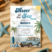 Surven 3e verjaardagsuitnodiging - Drie in het Zee Kaart