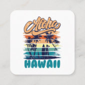 Surven - Aloha Hawaii Vierkante Visitekaartje (Achterkant)