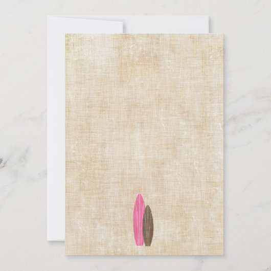 Surven Baby shower Uitnodiging  stijl Meisje (Achterkant)