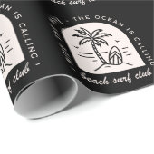 Surven Beach Club surfliefhebbers  zwart Cadeaupapier (Rol Hoek)