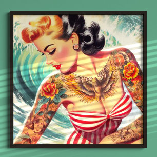Surven Beach Pin-up Poster