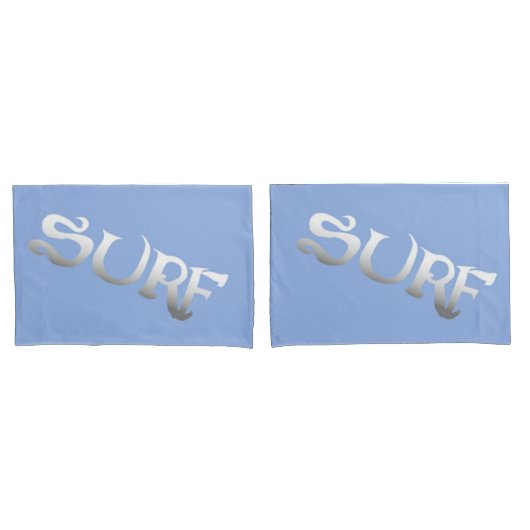 Surven blauw gekantelde standaard kussenslopen 2 z (Voorkant-Set)