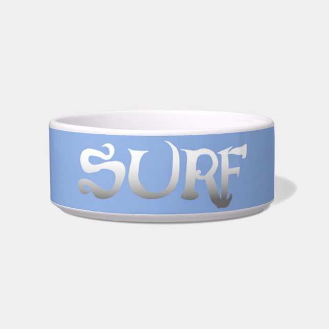 Surven blauw medium petkom voerbakje (Voorkant)
