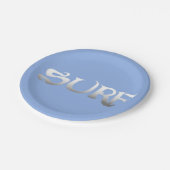 Surven blauw papier borden papieren bordje (Gekanteld)