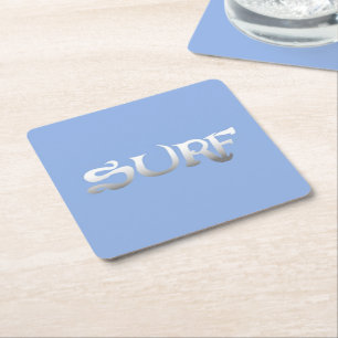 Surven blauw papier onderzetters