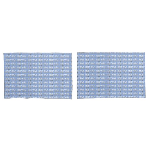 Surven blauw standaard kussenslopen 2 zijdig paar (Voorkant-Set)