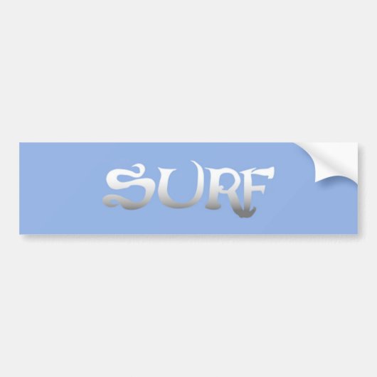 Surven blauwe bumper sticker (Voorkant)