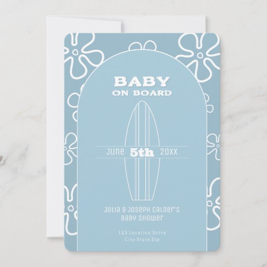 Surven Board Baby shower - Aangepaste genderneutra Kaart (Voorkant)