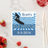 Surven bord Designer Bar Mitzvah Napkins Servetten (Insitu)