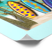 Surven borden Beach Sunny Zee Uitzicht Poster Prin (Hoek)