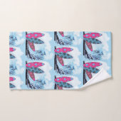 Surven borden en golven bad handdoek (Handdoek)