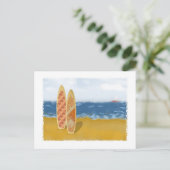 Surven borden op de beach briefkaart (Staand voorkant)