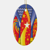 Surven borden, retroArt Deco Keramisch Ornament (Rechts)
