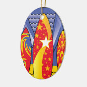 Surven borden, retroArt Deco Keramisch Ornament (Links)