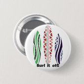 Surven borden, Surf het af! knoop Ronde Button 5,7 Cm (Voorkant /achterkant)