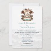 Surven bruiden bruiloft uitnodiging (Voorkant)