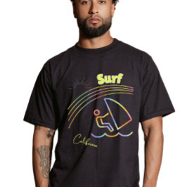 Surven Californië - Ride the Waves in stijl T-shirt