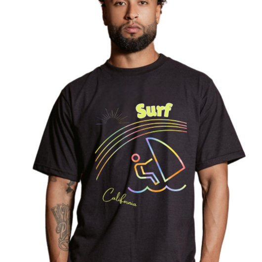 Surven Californië - Ride the Waves in stijl T-shirt