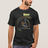 Surven Californië - Ride the Waves in stijl T-shirt (Voorkant)