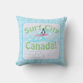 Surven City Canada Fun Penguin Cartoon Kussen