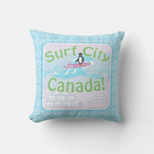 Surven City Canada Fun Penguin Cartoon Kussen