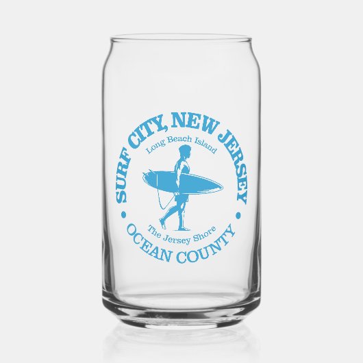 Surven City (surfer) Blikvorm Glas (Voorkant)