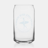 Surven City (surfer) Blikvorm Glas (Achterkant)